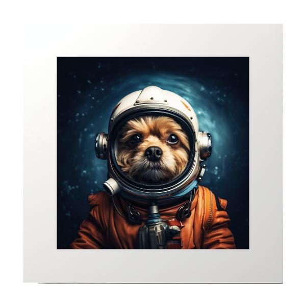 Dog Astronaut Photography Collage Print