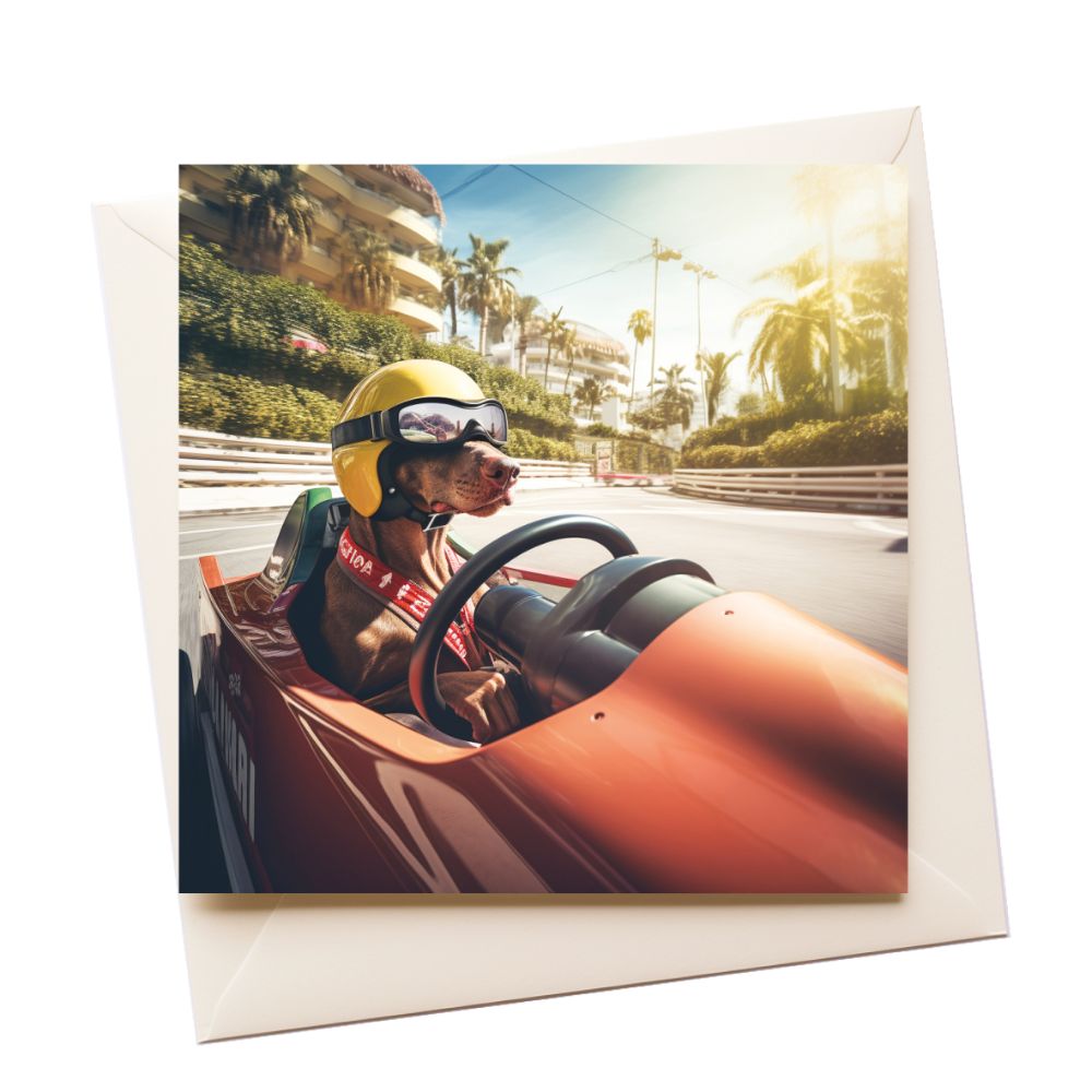 Racing Dog New Driver Greeting Card