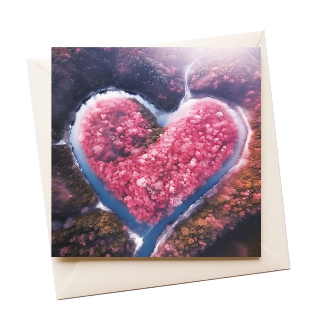 Forest Island Love Greeting Card