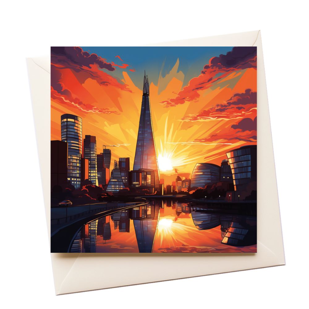 London The Shard Comic Greeting Card