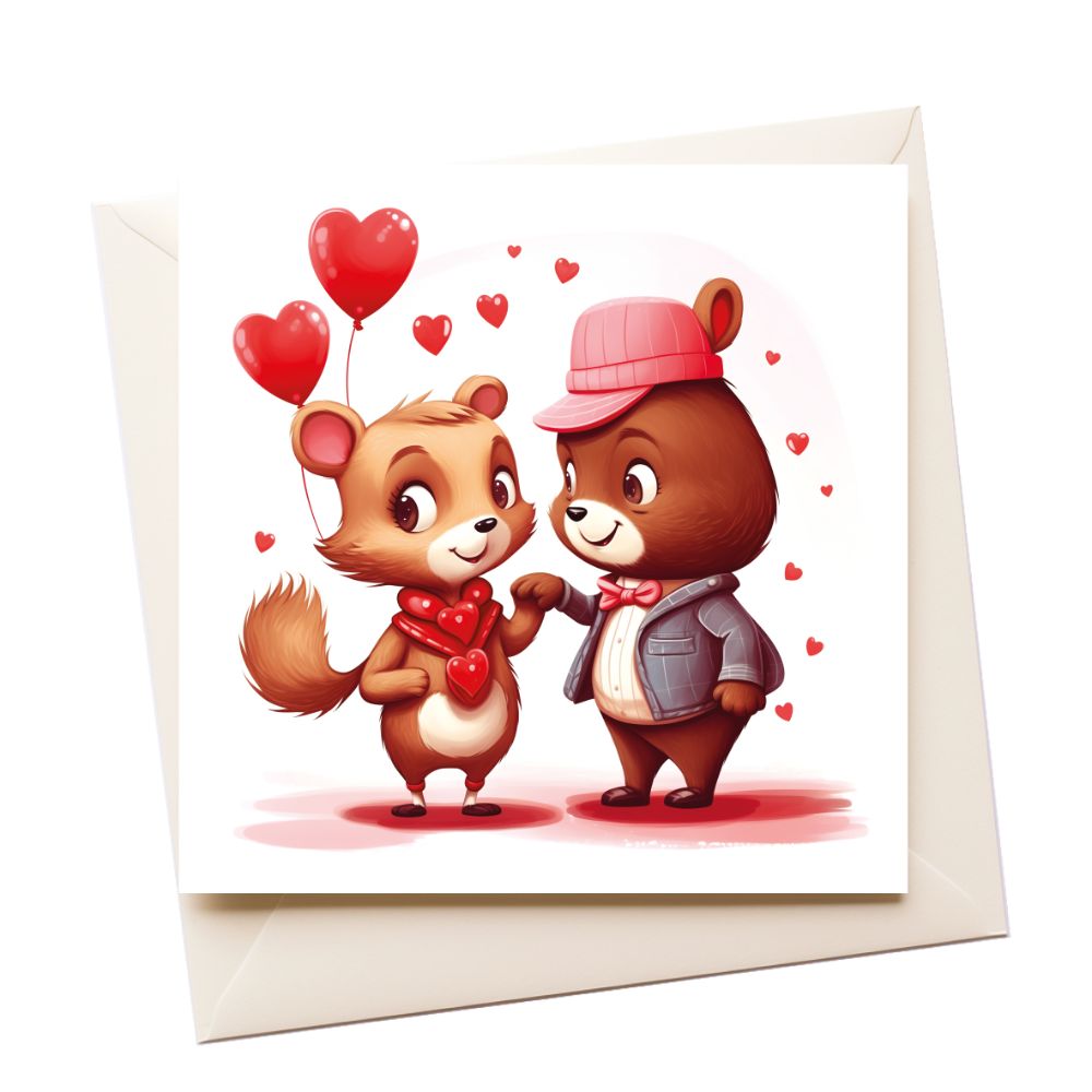 Woodland Creature Love Greeting Card