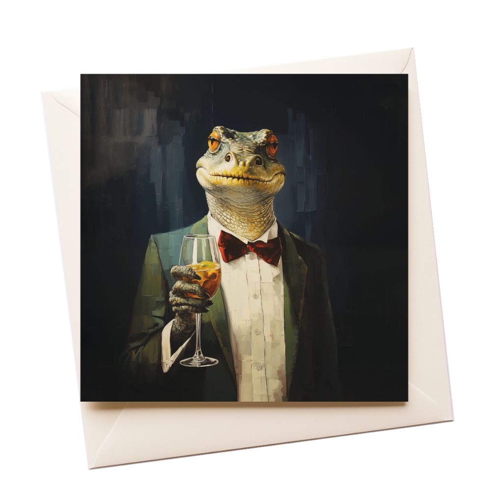 Photography Collage Lizard Greeting Card