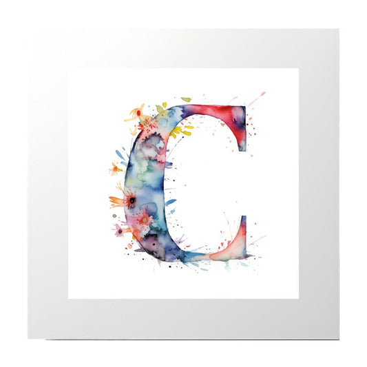 Alphabet Watercolour C Art Print