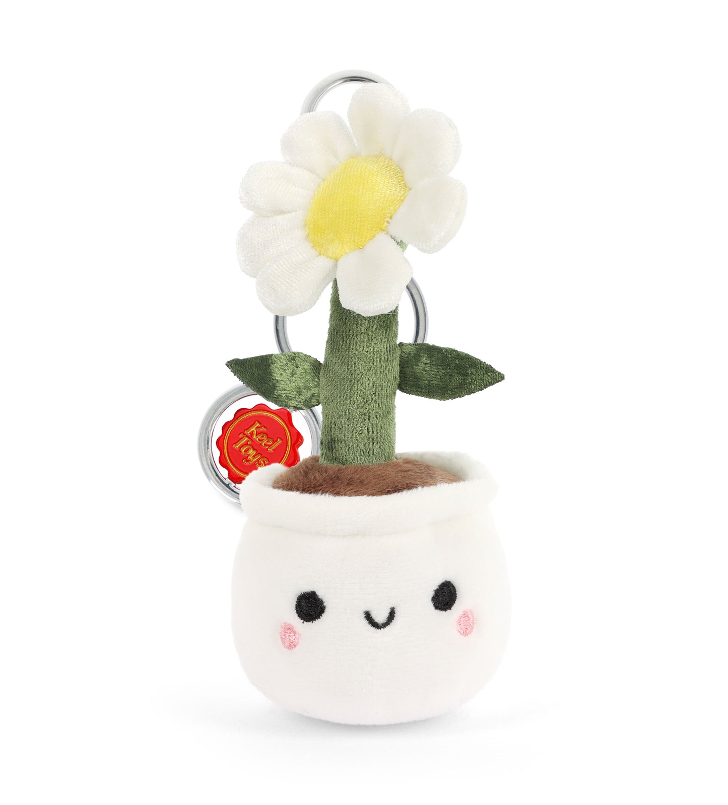 Daisy 12cm Bag Charm Soft Toy Keyring