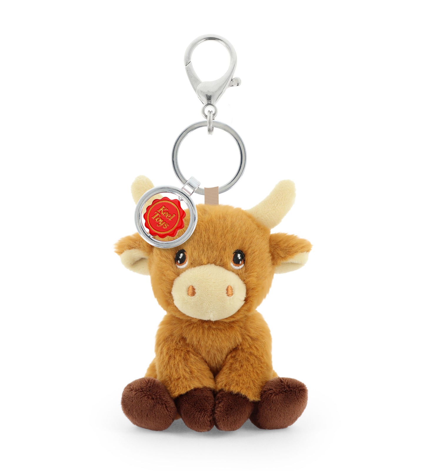 Highland Cow 12cm Bag Charm Soft Toy Keyring