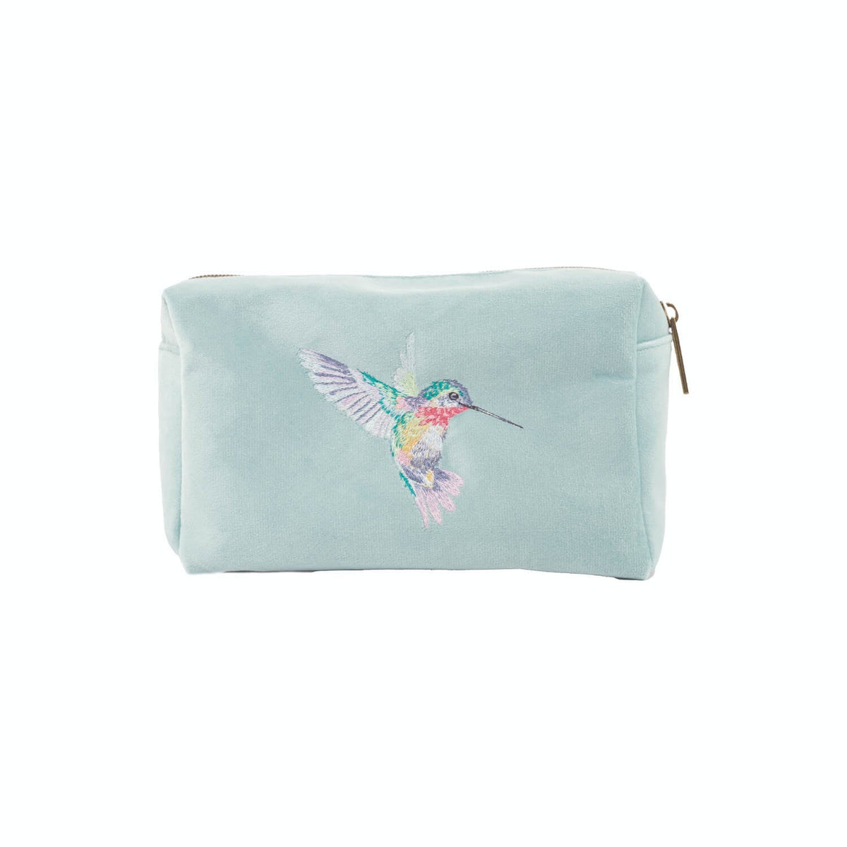 Wrendale Designs Embroidered Make Up Bag - Wisteria Wishes Hummingbird