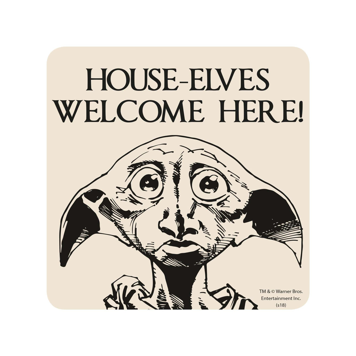 Harry Potter Dobby House-Elves Welcome Here Coaster