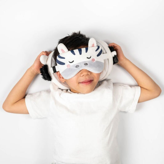 Relaxeazzz Adoramals Bali the Zebra Plush Travel Pillow & Eye Mask - image 2