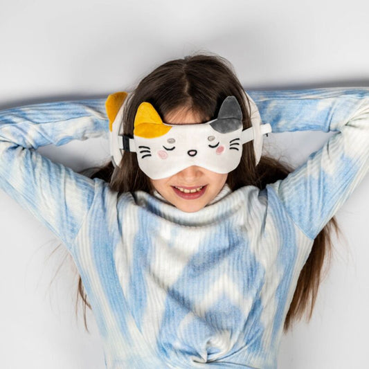 Relaxeazzz Adoramals Pets Lola the Cat Plush Travel Pillow & Eye Mask - image 2