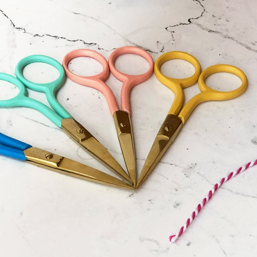 Chasing Threads - Scissors |  Colourful Embroidery Scissors | Coral