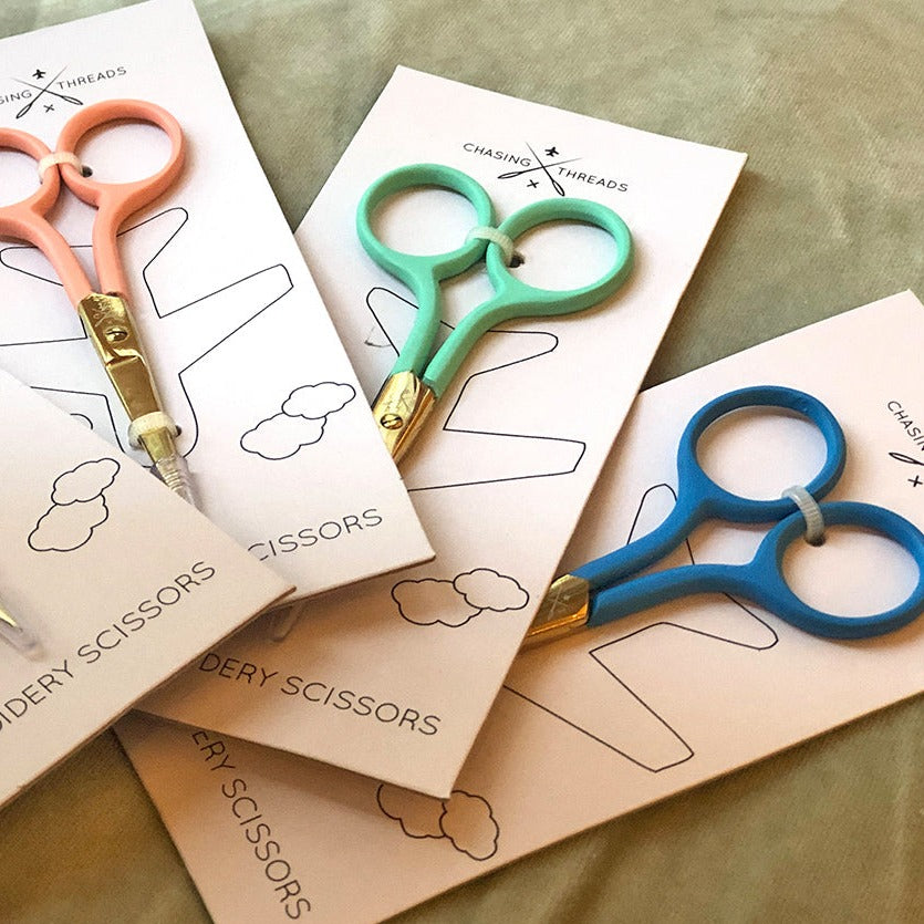 Chasing Threads - Scissors |  Colourful Embroidery Scissors | Blue