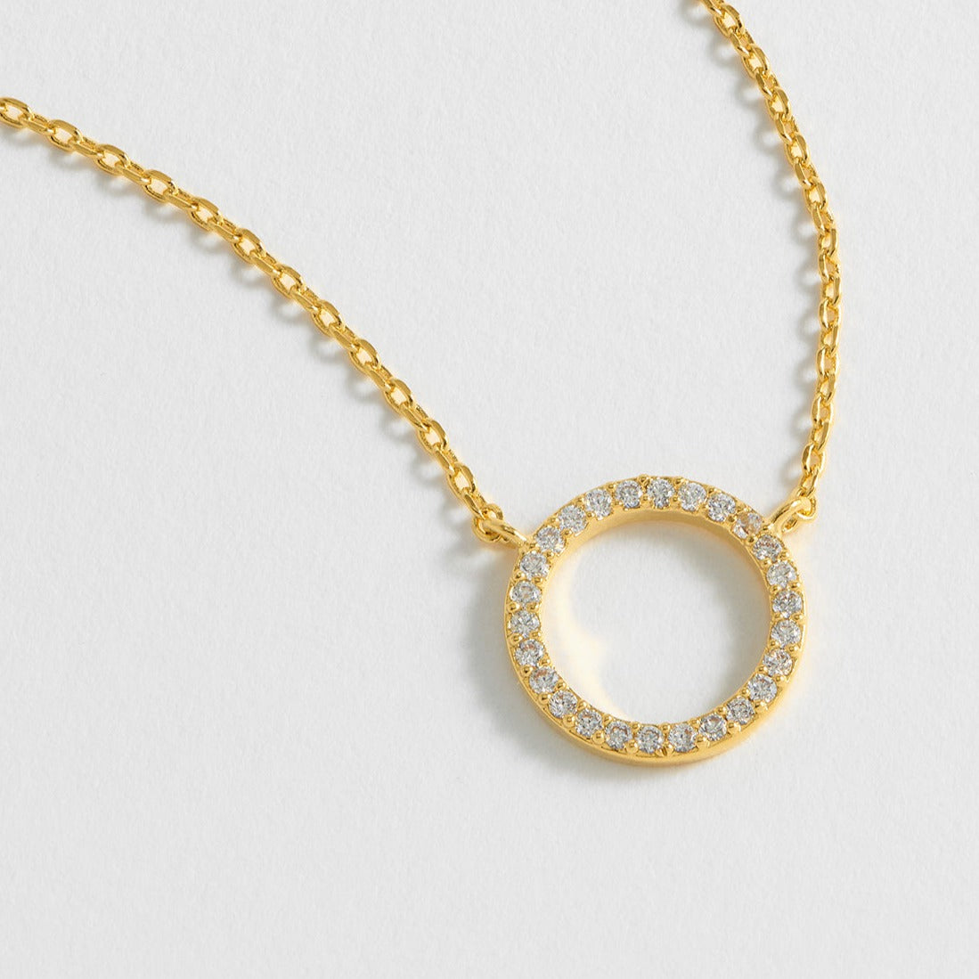 Estella Bartlett - Necklace | Circle CZ Necklace | Gold Plated