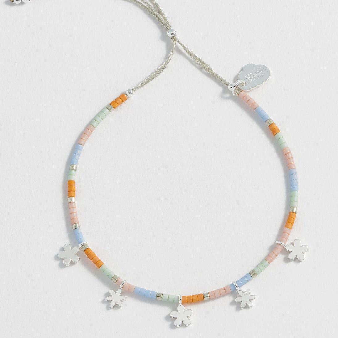 Estella Bartlett - Bracelet | Ditsy Flower Miyuki Bracelet | Silver Plated | Multi-Color