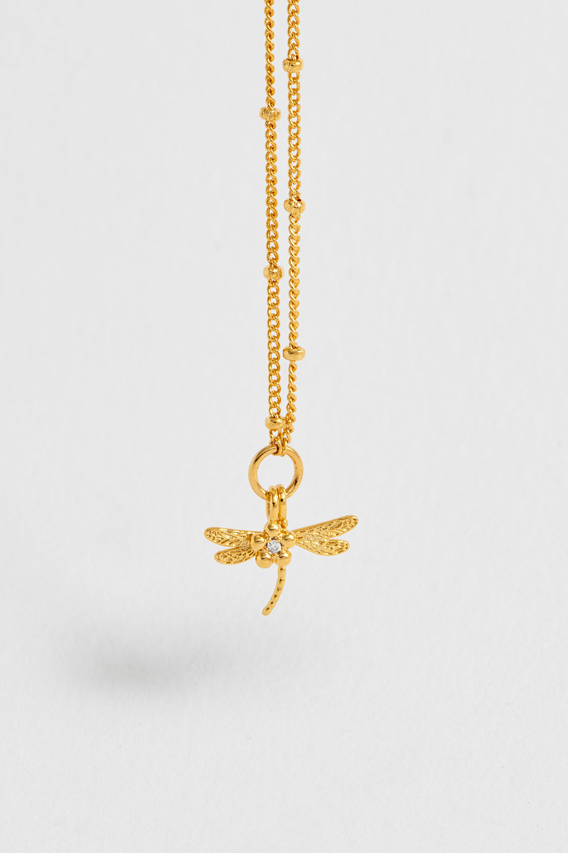 Estella Bartlett Gold Plated Flower and Dragonfly Necklace - image 3
