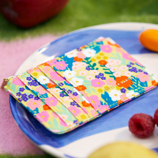 Estella Bartlett - Card Purse | Rectangle Card Purse | Yellow Floral Print