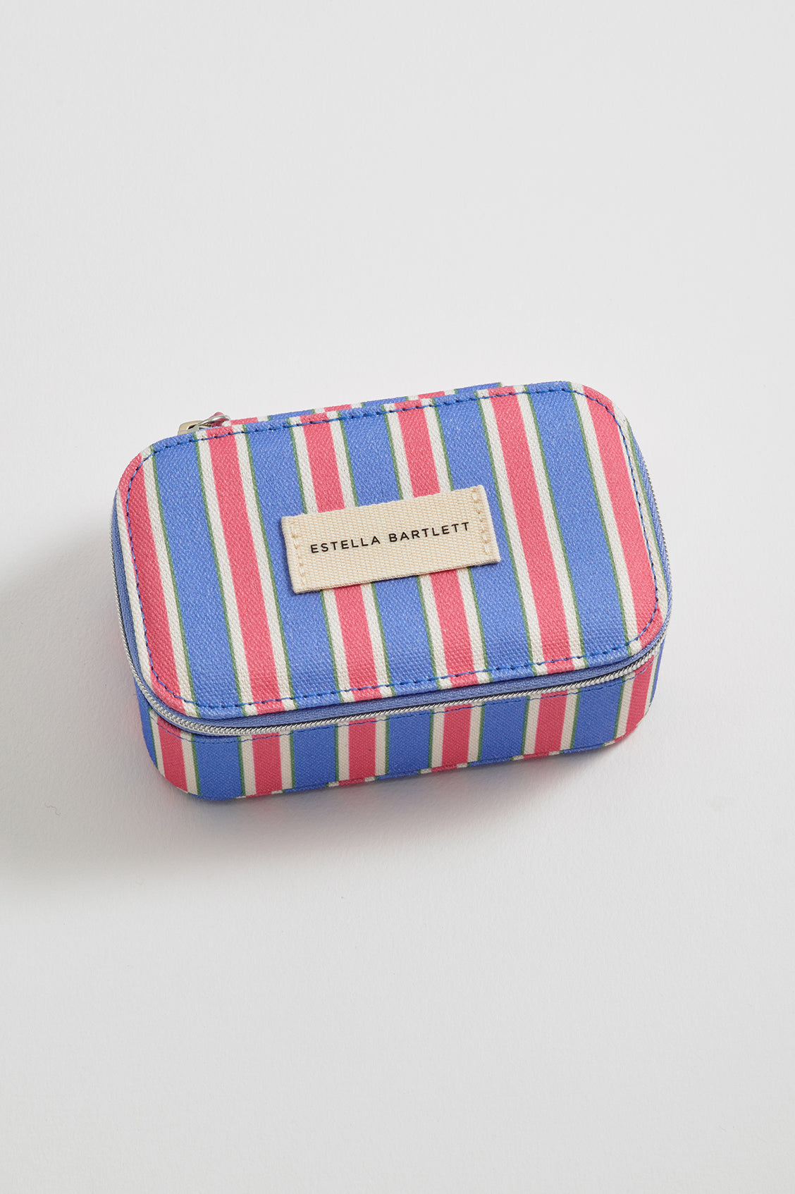 Estella Bartlett Blue Stripe Canvas Mini Jewellery Box - image 4