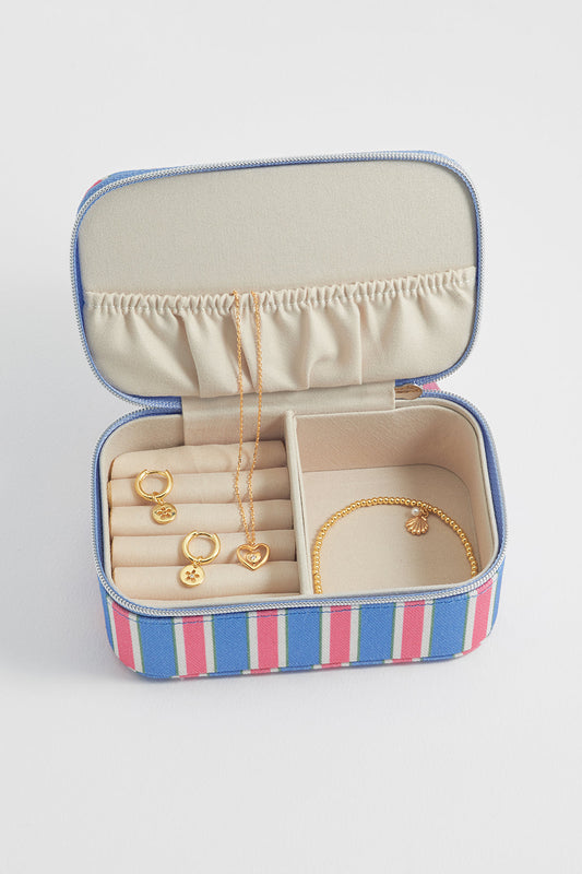 Estella Bartlett Blue Stripe Canvas Mini Jewellery Box - image 2