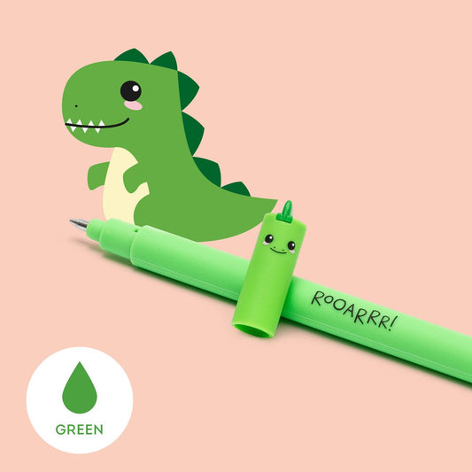 Legami "Rooarrr!" Dino Erasable Gel Pen - Erasable Pen Green - Image 2