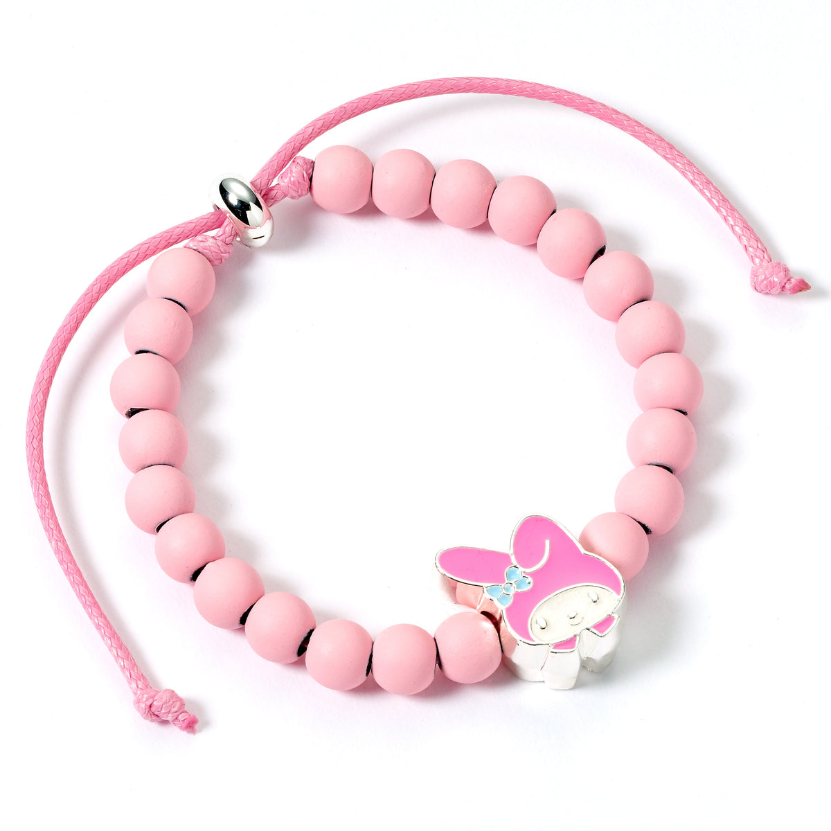 Hello Kitty Pink Beaded Bracelet with My Melody Charm - The Carat Shop