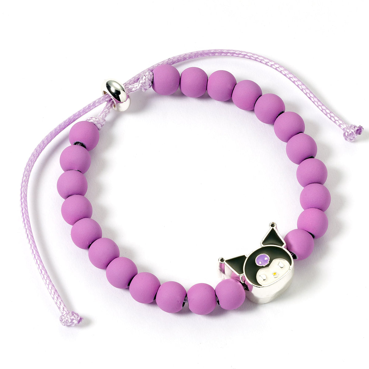 Hello Kitty Purple Beaded Bracelet with Kuromi Charm - The Carat Shop