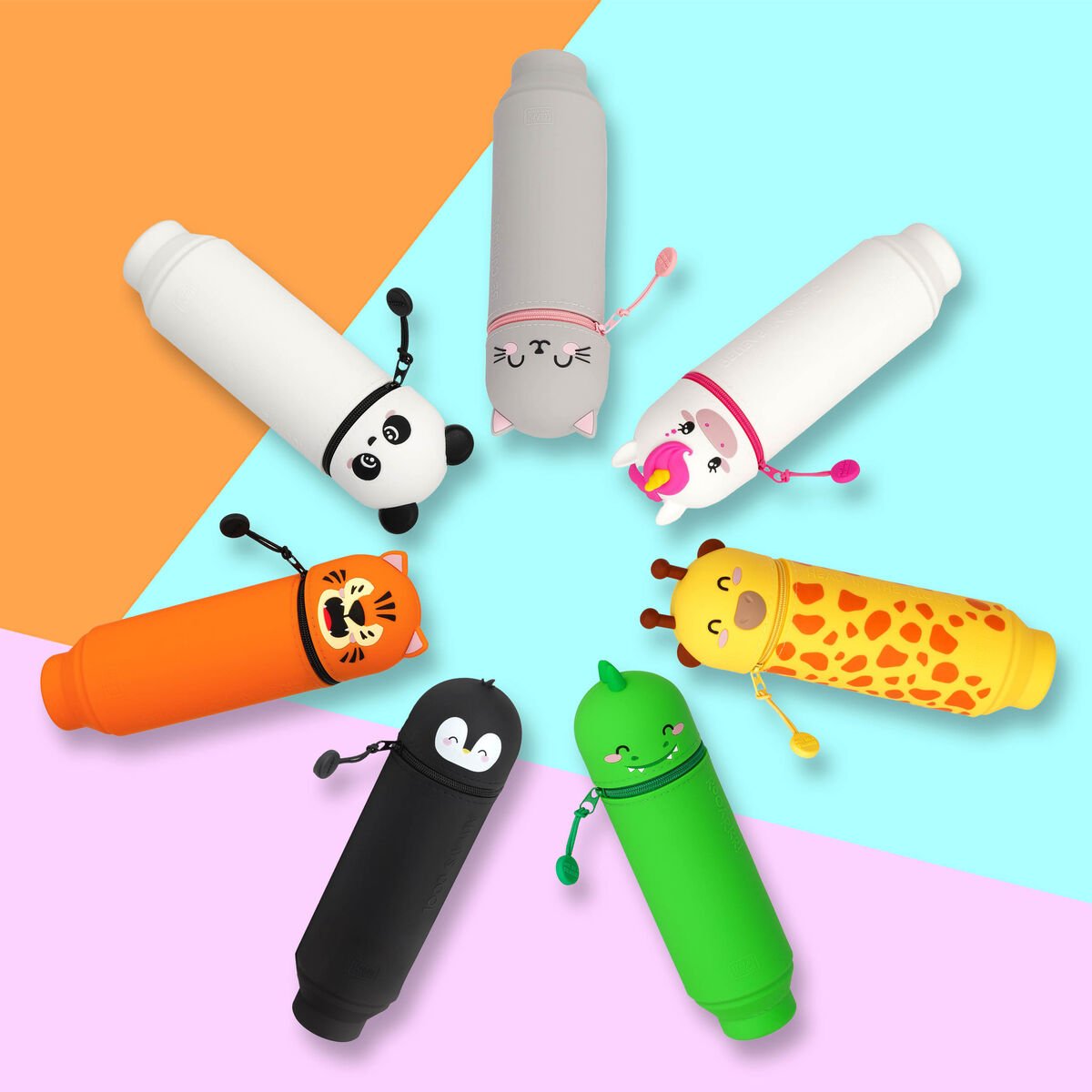 Legami - "Grrreat Adventures" 2-in-1 Silicone Pencil Case - Tiger - Image 5
