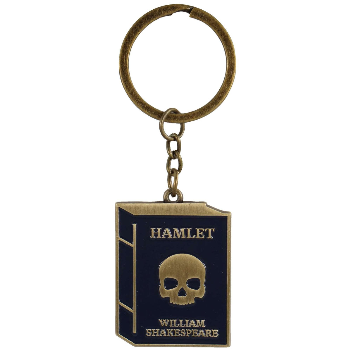 Shakespeare Hamlet Skull Metal Keyring