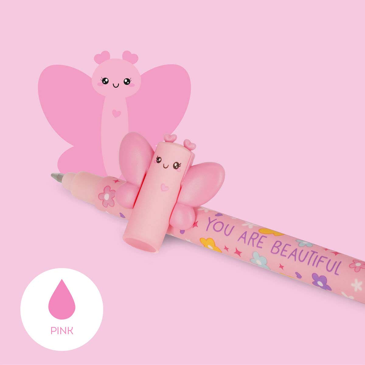 Legami Erasable Gel Pen - Butterfly, Pink Ink - image 3