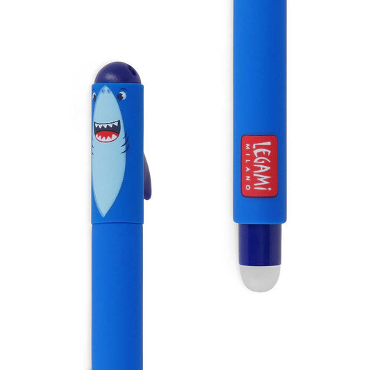 Legami Erasable Gel Pen - Shark, Blue Ink - image 2