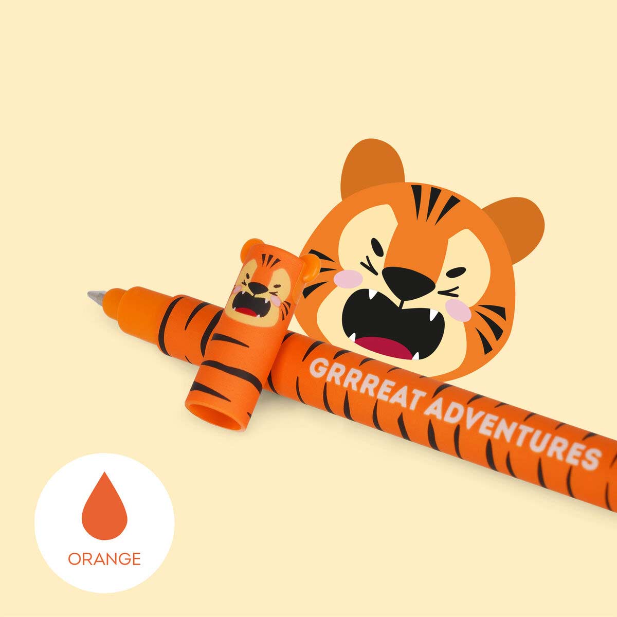Legami Erasable Gel Pen - Tiger, Orange Ink - image 3