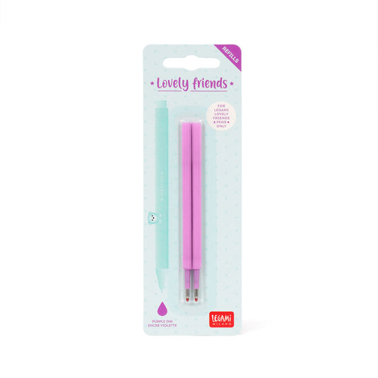 Legami Lovely Friends Gel Pen Refills, Pack of 2 - Purple - image 2