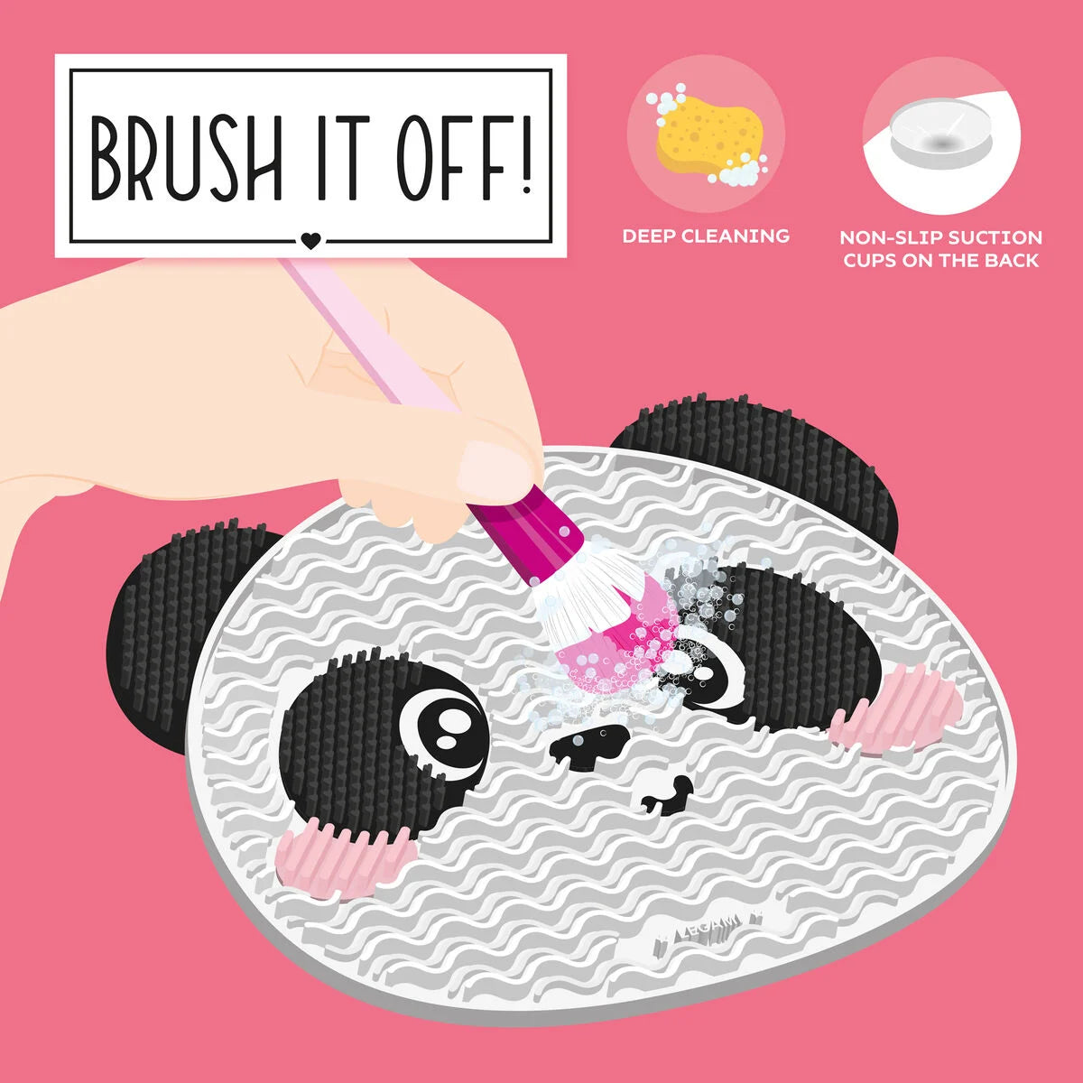 Legami Brush It Off Make-Up Brush Cleaning Pad - Panda - image 4