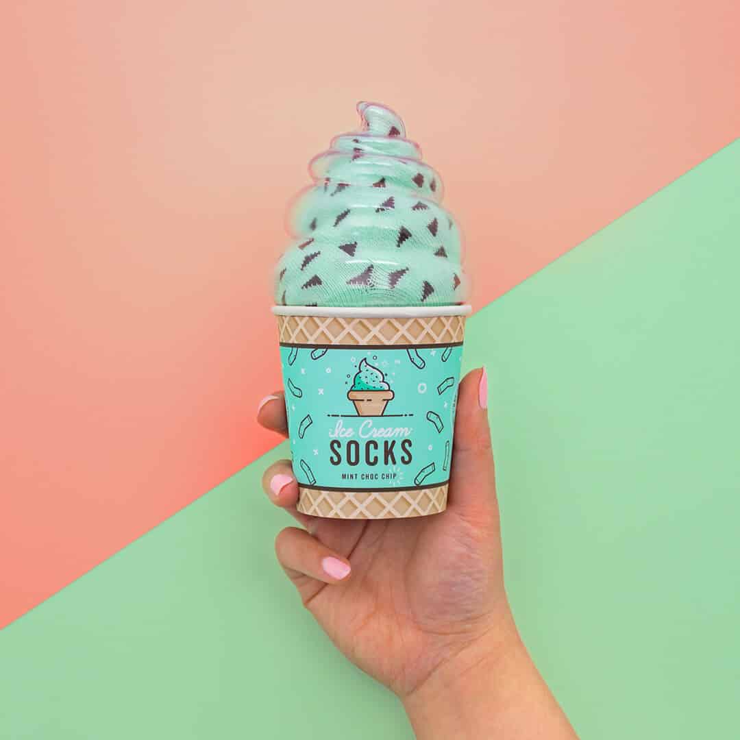 Luckies - Socks | Ice Cream Socks | Mint Choc Chip
