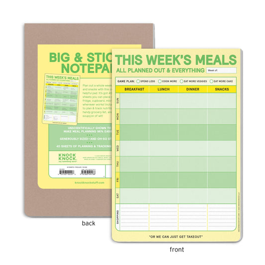 Knock Knock This Week's Meals Big and Sticky Notepad - image 2