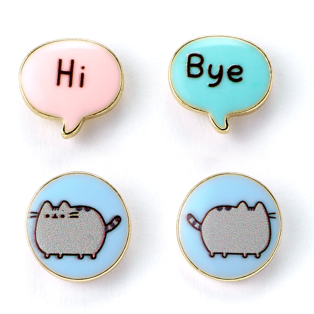 Pusheen the Cat Hi Bye Stud Earring Set - The Carat Shop