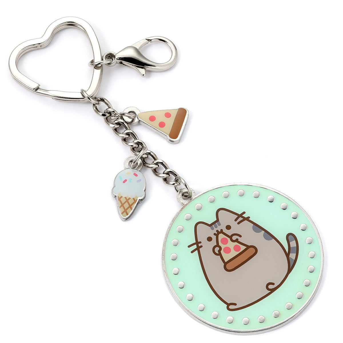 Pusheen the Cat Pizza Keyring with Mini Charms - The Carat Shop
