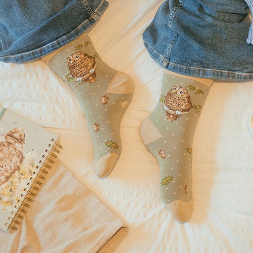 'Treetops' Owl Socks - Image 2