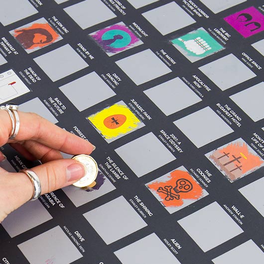 Top 100 Movies Bucket List Poster Scratch Poster