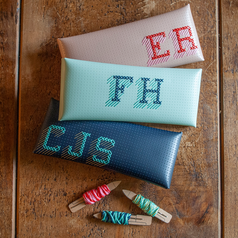 Chasing Threads - Pencil Case | Stitch Pencil Case / Glasses Holder | Pink