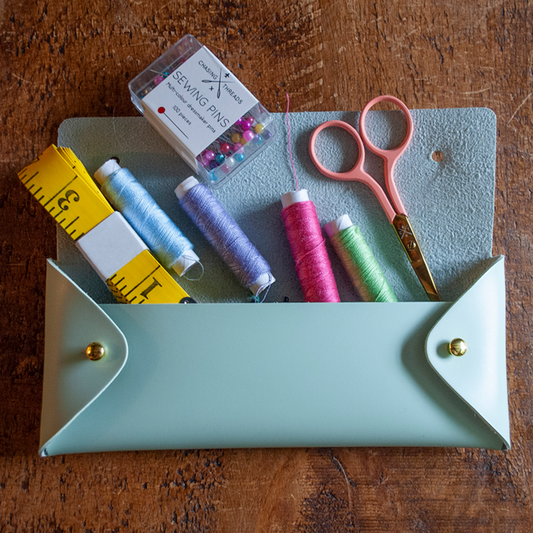 Chasing Threads - Pencil Case | Stitch Pencil Case / Glasse Holder | Mint
