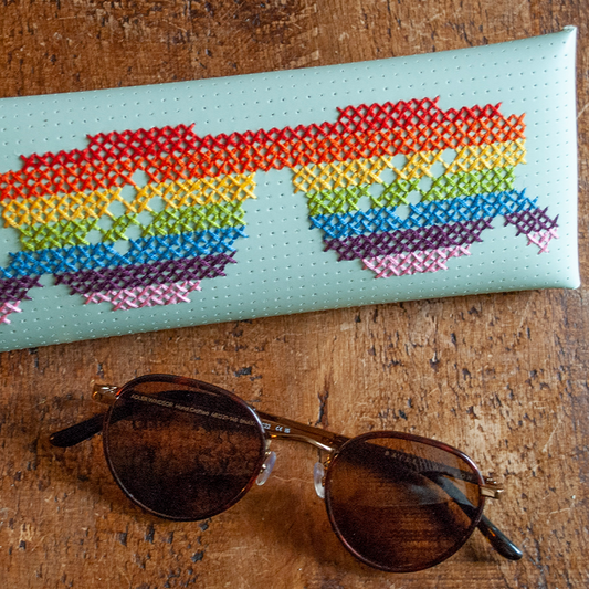 Chasing Threads - Pencil Case | Stitch Pencil Case / Glasse Holder | Mint