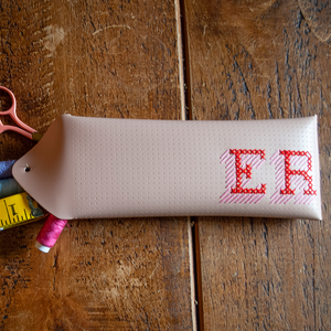 Chasing Threads - Pencil Case | Stitch Pencil Case / Glasses Holder | Pink