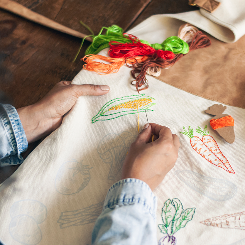 Chasing Threads - Apron | Stitch Your Vegetables Apron