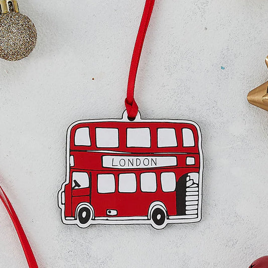 Victoria Eggs Wooden Bus Decoration