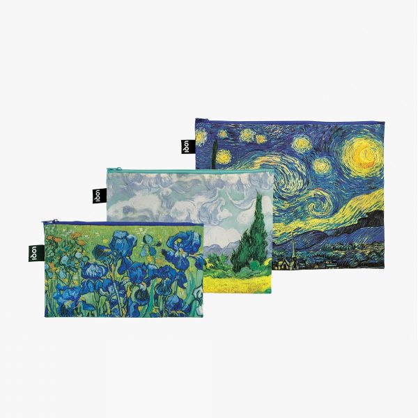 LOQI - Zip Pouch | Vincent Van Gogh | Zip Pocket Set of 3