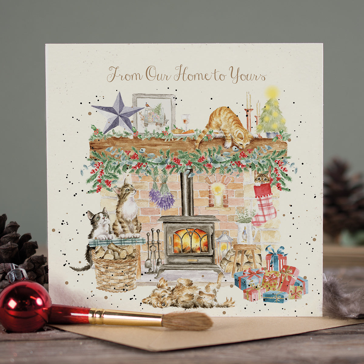 Wrendale Designs Christmas Card - From Our Home to Yours