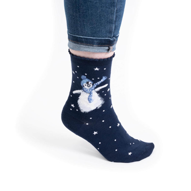 Christmas Bamboo Socks - Winter Wonderland - Penguin - Image 4