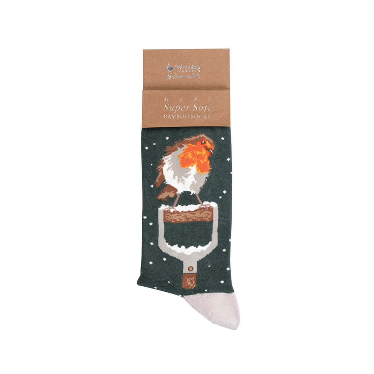Wrendale Designs Men's Christmas Bamboo Socks - A Little Red Robin