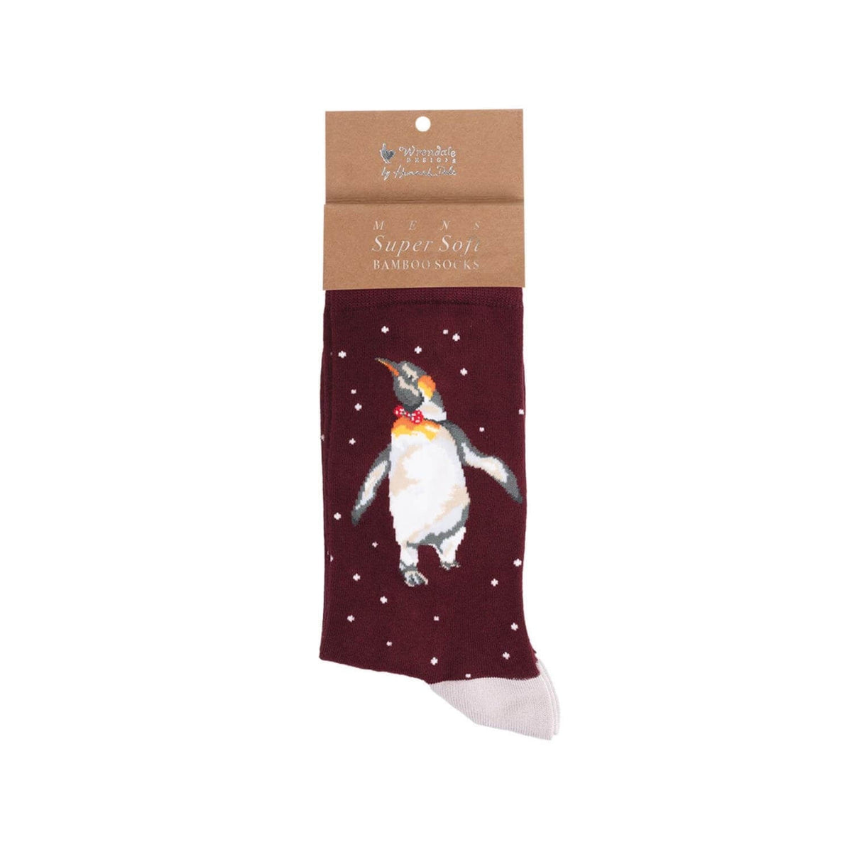 Wrendale Designs Men's Christmas Bamboo Socks - Christmas King Penguin