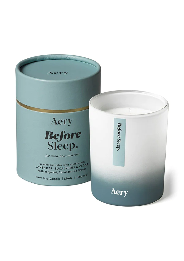Aery Living - Candles | Before Sleep Scented Candle | Lavender Eucalyptus & Cedar