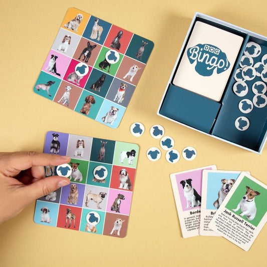 Kikkerland - Board Game | A Dog-Themed Bingo Board Game | Dog Bingo Game